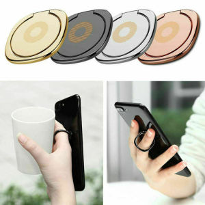 2 Pcs Fashion Metal Universal Holder Car Mount 360 Finger Ring Desk Bracket compatible with iPhone 6 6s 7 8 11 12 Plus Samsung HTC Xiaomi Huawei LG All Cell Phone