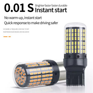 PENCL 2 Pcs ไฟเลี้ยว LED สัญญาณ 1156 1157 BAU15S BAY15D 7440 7443 3156 3157 3014 144SMD 2880LM LED เลี้ยวไฟสัญญาณ P21W PY21W P21/5W W21W W21/5W P27W P27/7W S25 T20 T25 หลอดไฟรถยนต์ Canbus ไฟตัดหมอกที่สมบูรณ์แบบ ไฟรถยนต์ LED อุปกรณ์เสริมในรถยนต์