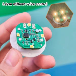 DSFSI 1Pcs Nhựa Đèn ngủ LED sạc lại được  loại 38mm Đèn cảm biến âm thanh  Có thể sạc lại Đồ chơi phát sáng Dành cho phòng trẻ em