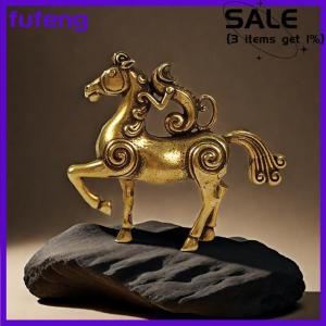 fufeng 2026 Year Of Horse Brass Feng Shui Horse Figurines Miniatures Bless Your Career With Success Home Office Desktop Decoration Gift