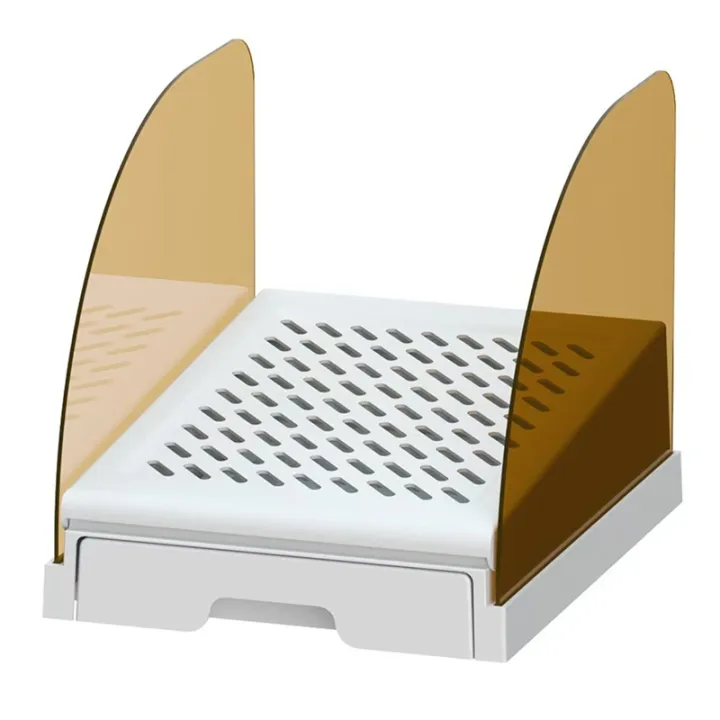 【Latest model】Cat Litter Ramp with Drawer Baffles Adjustable Height ...