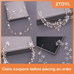 【ZTOYL】 Women Headbands Pearl Rhinestone Flower Headband Wedding Hair Accessories For Women Bridal Headband Hair Jewelry Wedding Accessories