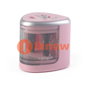 I know Multi-functional Automatic Electric Pencil Sharpener Operated with 2 Holes(6-8mm / 9-12mm) for Home School Student