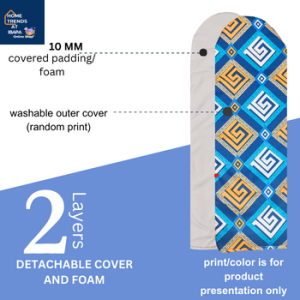 COTTON IRON BOARD COVER ONLY WITH THICK FOAM(STANDARD SIZE AND LONG SIZE)