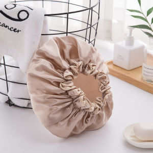 Waterproof Women Shower Cap Satin Beanie Hair Bonnet Bath Accessories Shampoo Multiple Shower Caps Bathroom Set Dust-proof