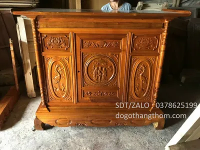 tủ thờ gỗ mít 153cm ảnh thật 100%