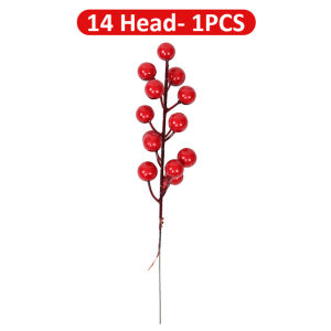10/5/1Pcs Artificial Berries Branch Artificial Flowers Bouquet Red Holly Berry Stamen Plants For New Year Christmas Party Home Decor