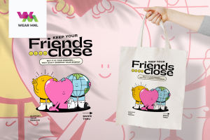 Keep Your Friends Close But F*** Your Enemies - Canvas Tote Bag | Sublimation Print | WearMNL Clothing