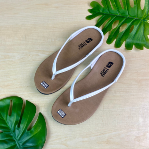 Threelook Official Sandal Kulit Wanita Dewasa Jepit Slip-on Flat Terbaru 2024 - Friska