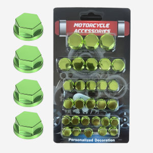 30pcs Motorcycle Modification Colored Screw Nut Bolt Caps Cover Decoration Screw Cap Cover Set Modification Accessories