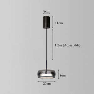 Nordic Double-Sided Glass Pendant Light Modern 3 Head Dining Light Minimalism Kitchen Bar Counter Chandelier Ceiling Lights
