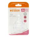 Núm vú bình sữa cổ rộng Wesser size S/M/L vỉ 2 núm siêu mềm chống sặc - Núm ty thay thế bình sữa cho bé - BEEKIDS PLAZA. 