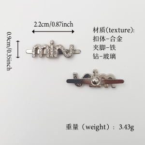 [Free Shipping] Single-piece metal shoe buckle shoe decoration shoe toe accessory for high heels and sandals metal decorative buckle with rhinestones