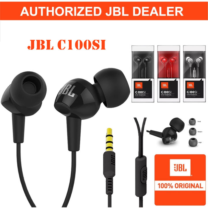 Original JBL C100Si In-ear Stereo Jack Wired Earphone With