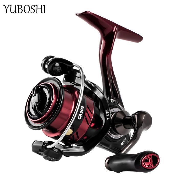 HOT ZIUOWHSHJDS 534] Newest 500 800 Series 7 1BB Soft Grip Small Fishing  Reel 5.4:1 High Speed Saltwater Trout Spining Wheel Fishing Tackles