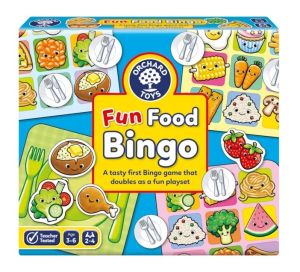 ORCHARD TOYS Fun Food Bingo บอร์ดเกมส์เด็ก เสริมทักษะความจำ การจับคู่ ลิขสิทธิ์แท้ นำเข้าจากอังกฤษ ของเล่นเด็ก 3-6 ปี