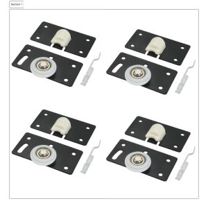 HOL COD Sliding Door Roller Set Sliding Door Track sliding door roller sliding mechanism for cabinet sliding door track rail set