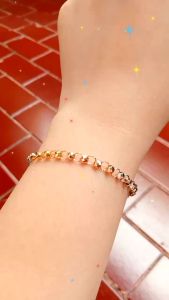 Gelang Rante Bola & Lapis Emas Wanita: Perak Asli Silver 925