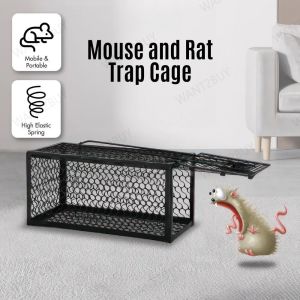 Metal Rat and Mouse Trap Durable Reusable Cage Safety Lock Design Encryption Mesh Sangkar Perangkap Tikus 老鼠笼捕鼠器