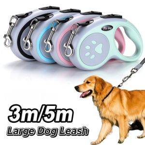 3m 5m Dog Leash Strong Nylon Rope with Anti-Slip Handle for Small Medium Large Dogs Cats Automatic Retractable Durable Pet Supplies