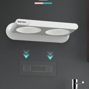 Giá Treo Máy Sấy Tóc Treo Nhà Tắm Dán Tường Kệ Nhà Tắm Nhựa ABS Cao Cấp