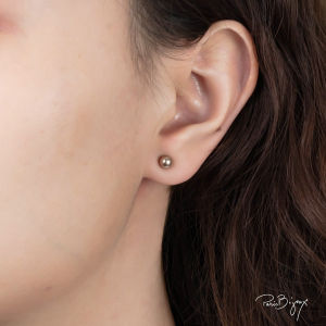 5MM 8MM 10MM 12MM Bronze Pearl Earrings Embellished with Crystal Bronze Pearls Rhodium Plated Lead Free & Nickel Free Titanium Post