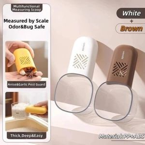 BUY 1 TAKE 1 Measuring Spoon with Handle Box Pet Grains Scoop Insect-Proof Rice Spoon Flour Scoop