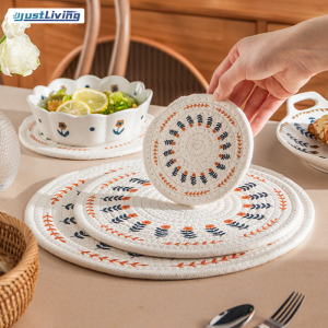 JustLiving Tấm Lót Cách Nhiệt Bàn Ăn Phong Cách Nhật Bản Tấm Lót Bát Nồi Hầm Chống Bỏng Nhà Bếp Tấm Lót Nồi Và Cốc Dày Chịu Nhiệt Độ Cao Gia Dụng