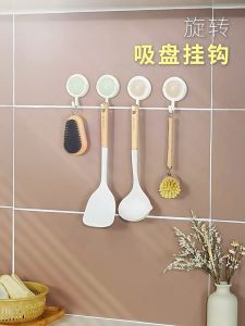 LODER ORPDRO 360° Rotating Wall Hook Vacuum Suction Hook No Drill Bathroom Kitchen Storage Hook