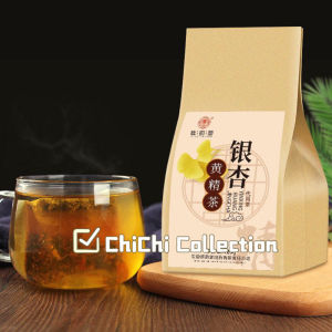 120g/30Packs Ginkgo Polygonatum Tea Ginkgo Huangjing Tea Lower Three High Cardiovascular Tea/Soothe Nerve Vascular Circulation Tea / Lower blood lipids / Blood Sugar / Antibacterial / Buck / Calming and Nourishing