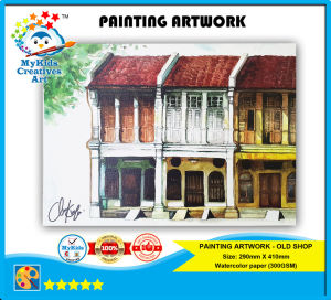 PAINTING OLD BUILDING PREMIUM QUALITY PRINTING ARTWORK