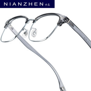 NIANZHEN TR90 Hợp Kim Kính mắt khung người đàn ông vuông mắt kính thương hiệu nữ hoài cổ cổ điển siêu nhẹ trọng lượng kính mắt kính 16718