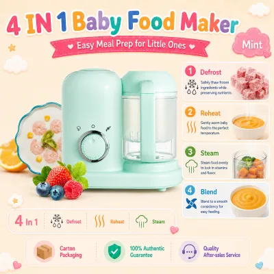 Playpark Baby Food Maker 2 in 1 Steamer and Blender Baby Food Processor Electric Baby Cook Grinder for Infants