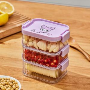 3 Layer Sanrio Kuromi Food Storage Container Box Glass Portable Bekas Makan Thickened Airtight storage Kotak Makanan