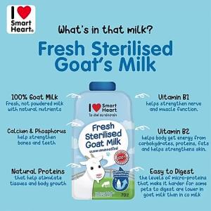 （24 bottles）SmartHeart  Fresh Sterilised Goat Milk for Dogs & Cats All Ages 70ml