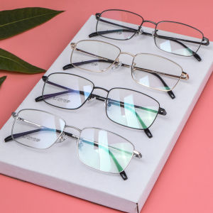 SHINU Titanium กรอบแว่นตาผู้ชายแว่นตาสายตาสั้นแว่นตา Bluelight Blocking Anti Rediation สะท้อนแสงเรซิ่นเลนส์ Custom