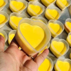 50 Hộp bánh flan 90ml hình tim dễ thương yaourt trái tim xinh xắn hàng việt nam chất lượng cao an toàn sức khỏe