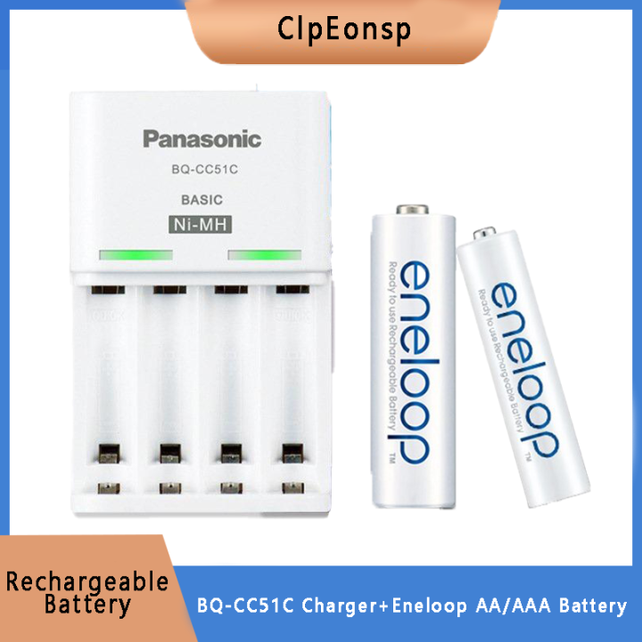 Original Panasonic Eneloop Bq Cc51 Charger With 1 2v Aa Aaa Ni Mh