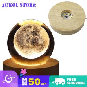 【New Arrival】 Elegant Crystal Ball LED Night Light with 3D Engraved Design for Kids and Home Decor