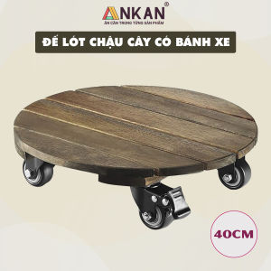 Đế Lót Chậu Cây Đen Có Bánh Xe 360° Chịu Tải 150kg ANKAN - Phụ Kiện Trang Trí Nội Ngoại Thất Tiện Lợi