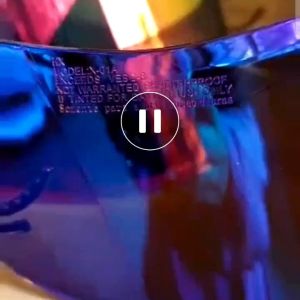 KACA HELM VISOR FLAT KYT R10/RC7 IRIDIUM RED GOLD