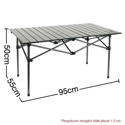 BG SPORT Meja Camping Lipat Portable Outdoor Table Multifungsi Foldable Alumunium Premium