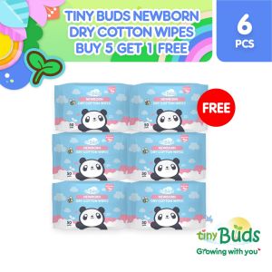 Tiny Buds Newborn Dry Cotton Wipes Buy 5 Get 1 Free