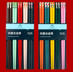 (SẴN HCM - HÀNG CHẤT LƯỢNG) SET 10 đôi ĐŨA ĂN SỢI THỦY TINH NGŨ SẮC NHẬT BẢN SANG TRỌNG AN TOÀN -đũa sợi thủy tinh dụng cụ gắp