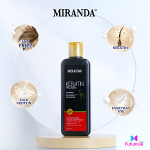 MIRANDA Keratin Protein Smoothing & Anti-Frizzing Hair Shampoo | Hair Conditioner 200ml | Hair Smooting Spray 100ml | Hair Mask (New Formula)