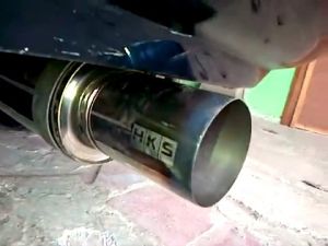 KNALPOT HKS HI-POWER MATERIAL FULL STAINLESS SUARA BASS GAHAR