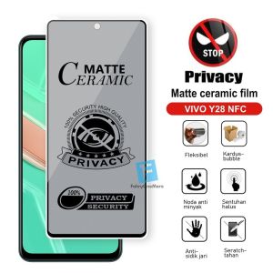Tempered Glass Vivo Y28 4G Layar Ceramic Matte Anti Spy Full Handphone