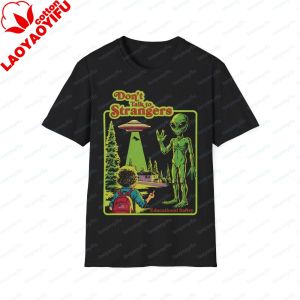 [Local Stock] VCC Funny Alien Retro UFO Graphic T Shirt Terror Panic Fear Design Printed T-shirt Casual Fashion Cotton Y2k Soft Man Women Tees