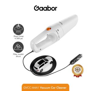 Gaabor Mini Car Vacuum Cleaner 5 in 1 Penyedot Debu Mobil Berbagai Filtrasi Mudah Dicuci Cocok untuk Sofa Gorden / GVCC-M4A1 | Vacuum Cleaner Portable Hemat Daya 4500 PA 120 Watt 12 Volt | Vacuum Cleaner Penyedot Debu Indoor Outdoor Portable Multifiltrasi