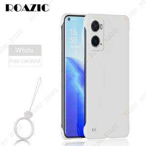ROAZIC For OPPO A76/A96 4G Phone Case [Free Lanyard] Frameless Slim Hard PC Casing Camera Protection Matte Scratch Proof Casing